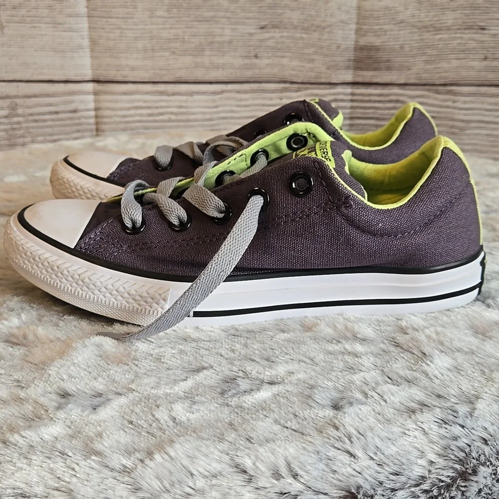Converse Grey/Green Sneakers, Kids Size 3, Great Condition